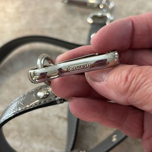 COACH Gray Patent Leather Replacement Strap - Picture 3 of 4